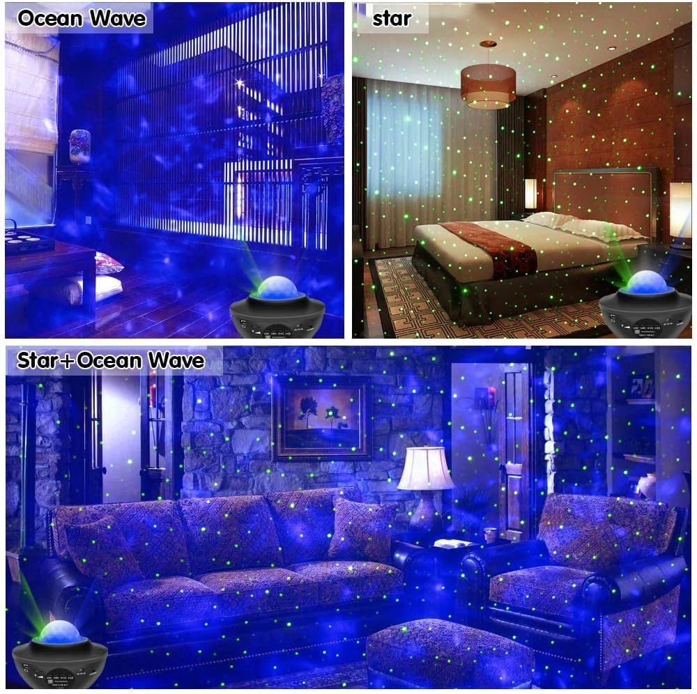 Night light Star Projector BL-XK01, Galaxy Projector Night Light with Remote Control,White Noise