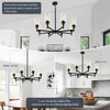 NEW LIGHTDAMY 8-Light Black Farmhouse Chandeliers Light 34'' Fixture for Dining Room