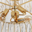NEW ANWIO 15.8Inch Crystal Chandeliers Ceiling Lights, 3-Light Semi Flush Mount Ceiling