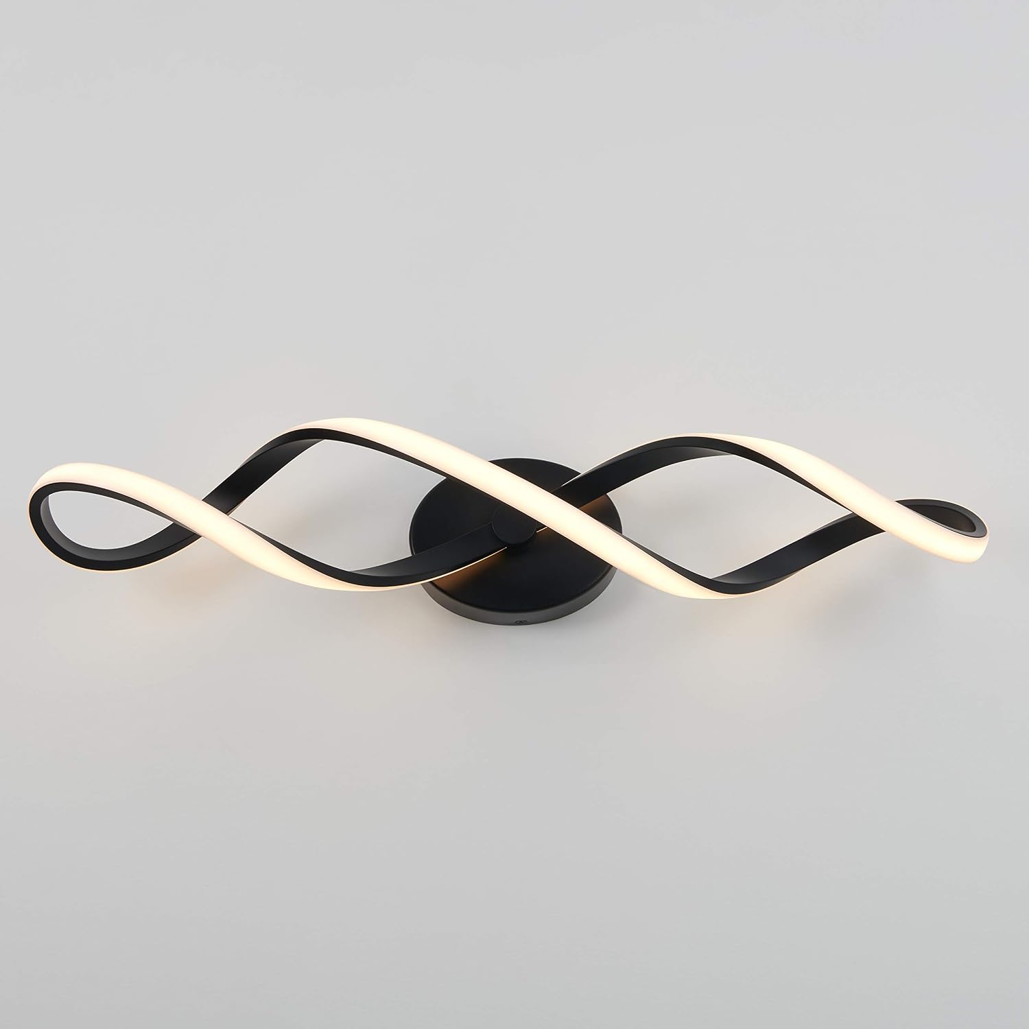 New/Open box Artika Swirl 27W LED Modern Vanity Light Fixture, Matte Black