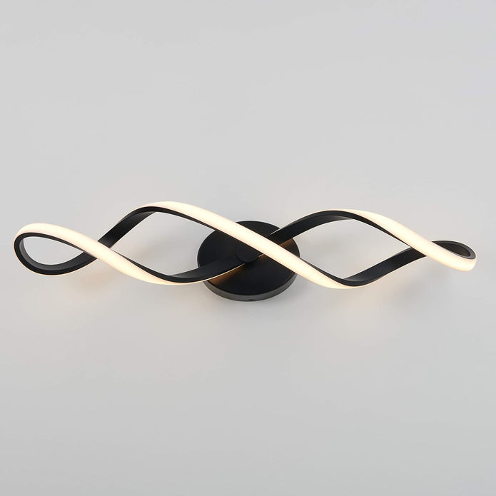 New/Open box Artika Swirl 27W LED Modern Vanity Light Fixture, Matte Black