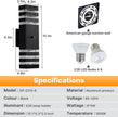 NEW /OPEN BOX futxnziey 4 Pack Dusk to Dawn Outdoor Wall Lights, Modern Black Exterior Wall Sconce