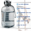 GEMFUL 3 Liter Water Bottles with Handle Motivational Times to Drink Leakproof Wide Mouth Big Sports Jugs