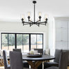 NEW LIGHTDAMY 8-Light Black Farmhouse Chandeliers Light 34'' Fixture for Dining Room