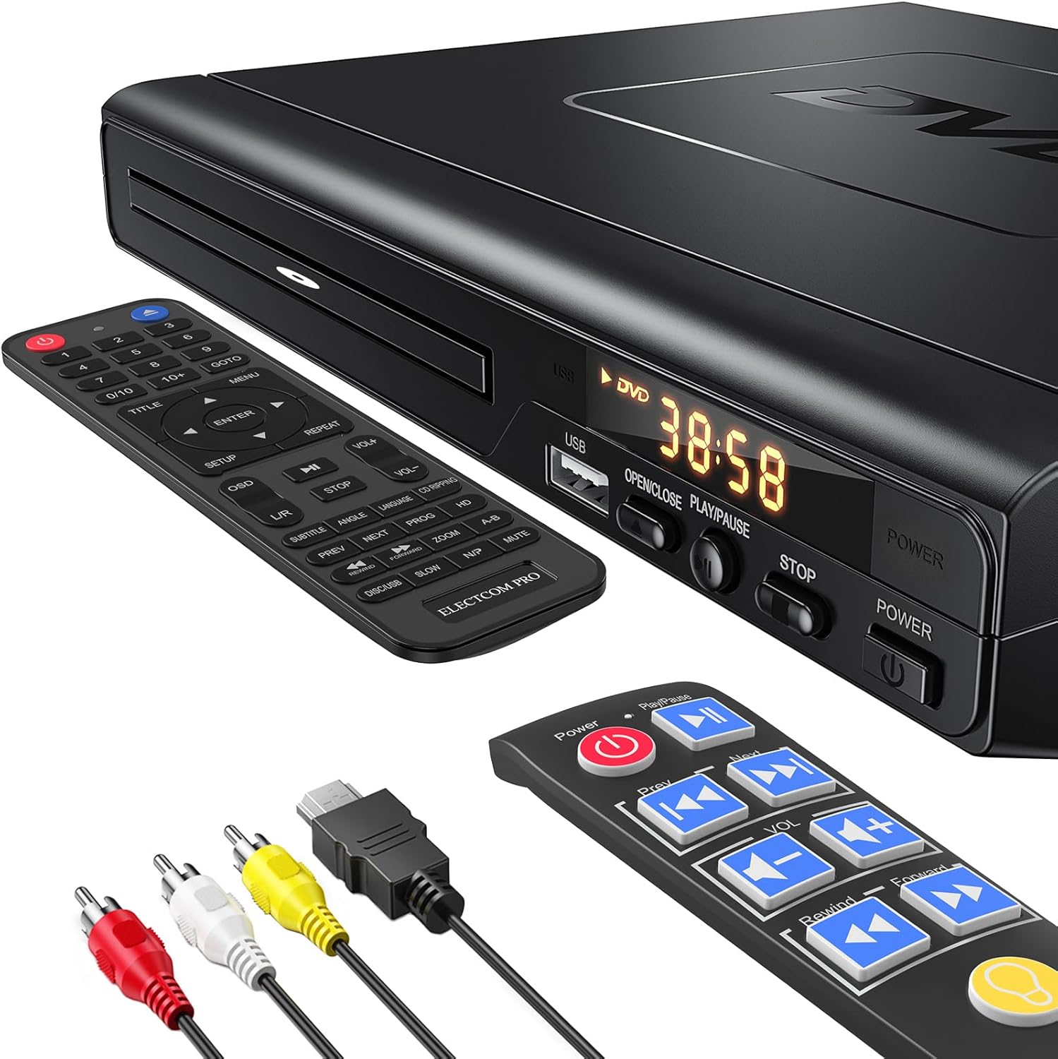 electcom PRO DVD Players for TV with HDMI,DVD Players Model ELC-1910