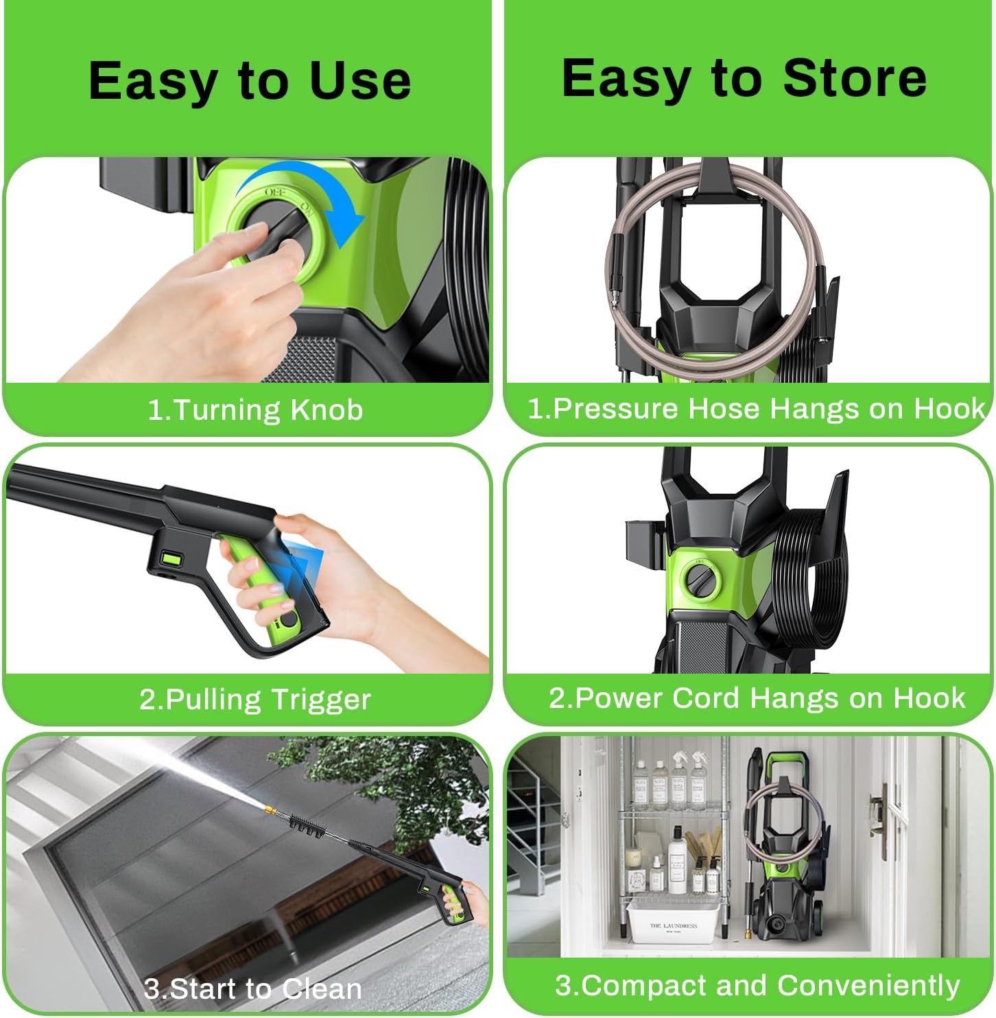 OPEN BOX /DEMO Electric Pressure Washer, HPW-06 4200PSI Max 3.0GPM High Pressure Power Washer