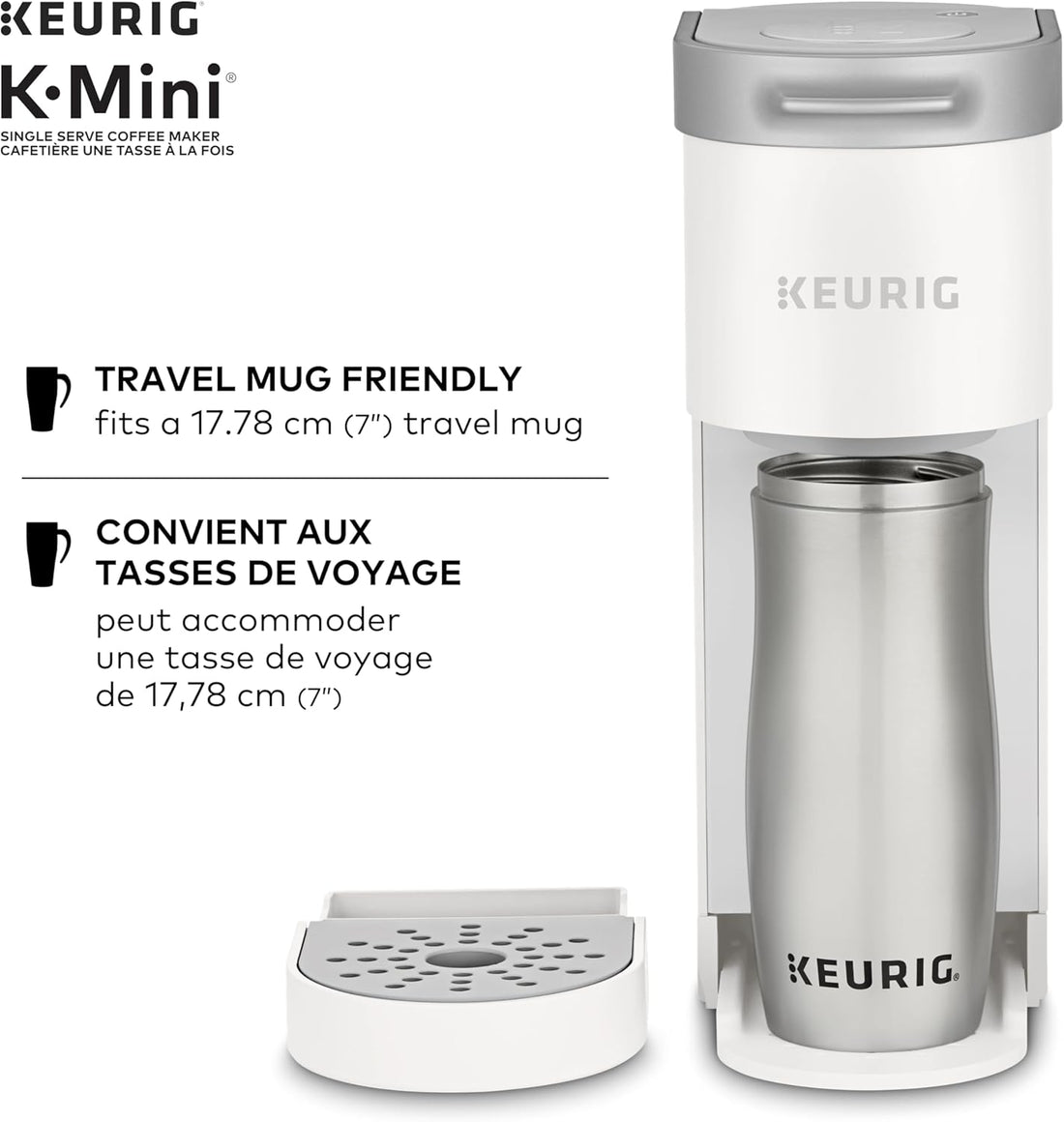 New Keurig K-Mini Single Serve K-Cup Pod Coffee Maker, STONE