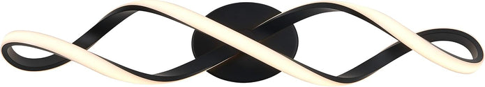 New/Open box Artika Swirl 27W LED Modern Vanity Light Fixture, Matte Black