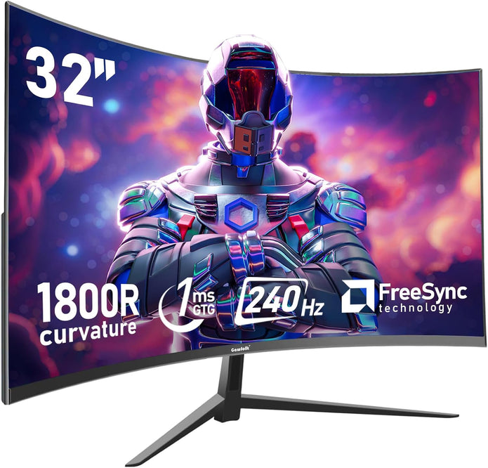 OPEN BOX Gawfolk Curved 32 inch Gaming Monitor 240Hz PC Screen Full HD 1080P-GF320C