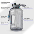GEMFUL 3 Liter Water Bottles with Handle Motivational Times to Drink Leakproof Wide Mouth Big Sports Jugs