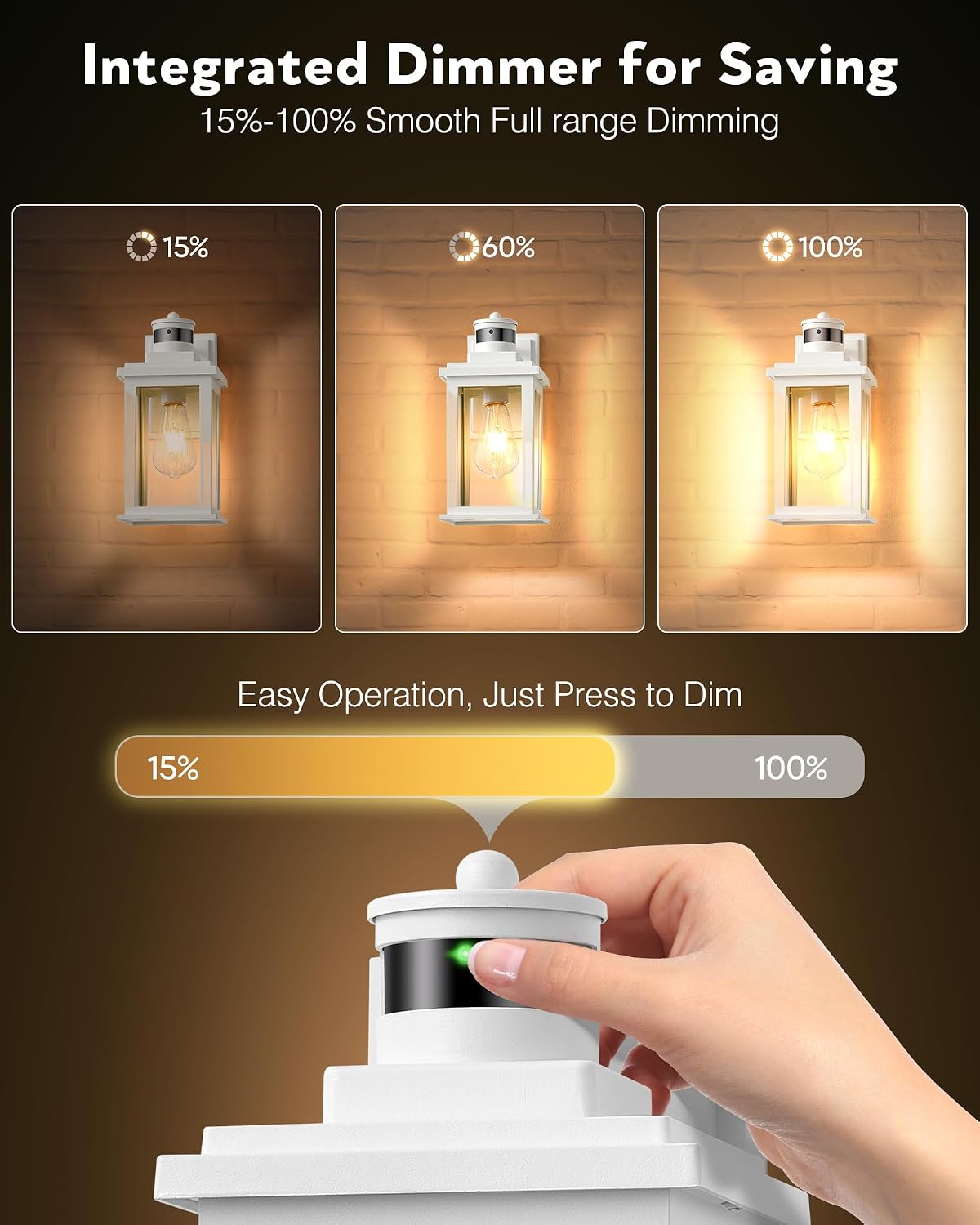 NEW/OPEN BOX VIANIS Motion Sensor Light Outdoor, Outdoor Wall Lights Wall Mount, White /V81251W