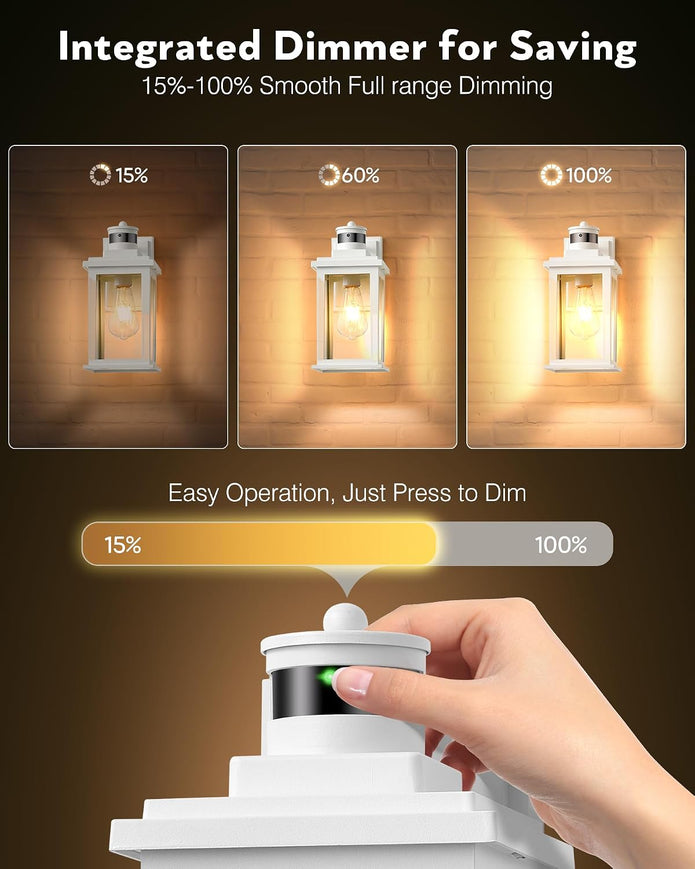 NEW/OPEN BOX VIANIS Motion Sensor Light Outdoor, Outdoor Wall Lights Wall Mount, White /V81251W