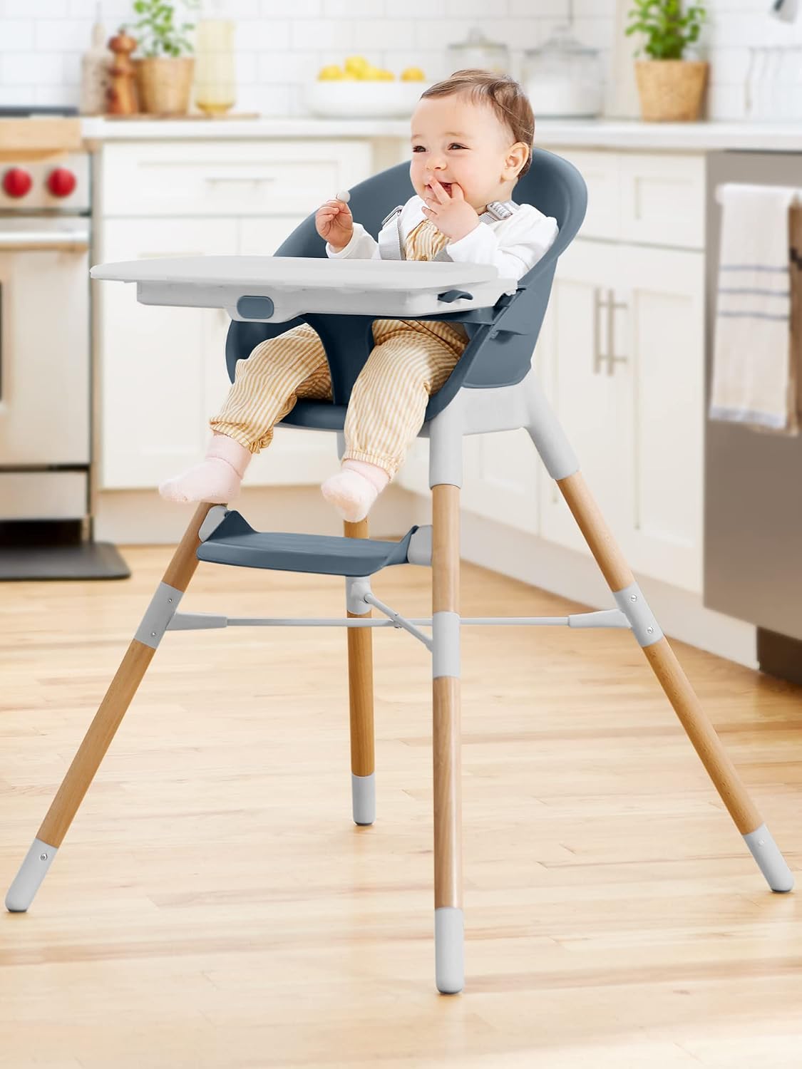 Used/Like New Skip Hop Baby High Chair, EON 4-in-1, Slate Blue
