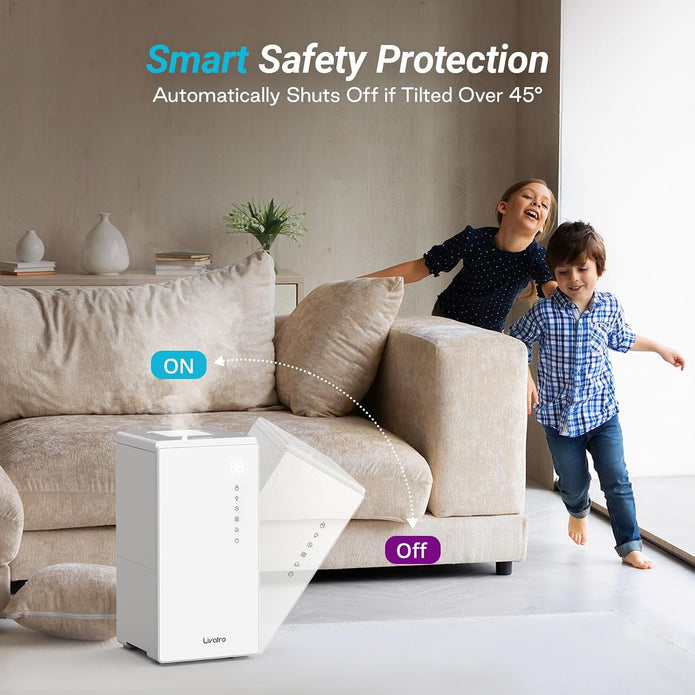 DEMO Livatro 6L Stainless Steel Warm Mist Humidifier, White