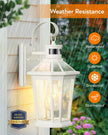 NEW/OPEN BOX VIANIS Motion Sensor Exterior Light Fixture, Dusk to Dawn Outdoor Wall Lighting, 2 Pcs White