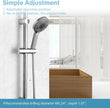 NEW/OPEN BOX OFFO Shower Slide Bar Combo,33 in  Slide Bar with 6-Mode High Pressure Handheld Shower Head