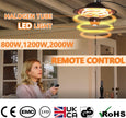 DONYER POWER Electric Outdoor Heaters for Garden Patio Heater with Remote Halogen(CA502B)