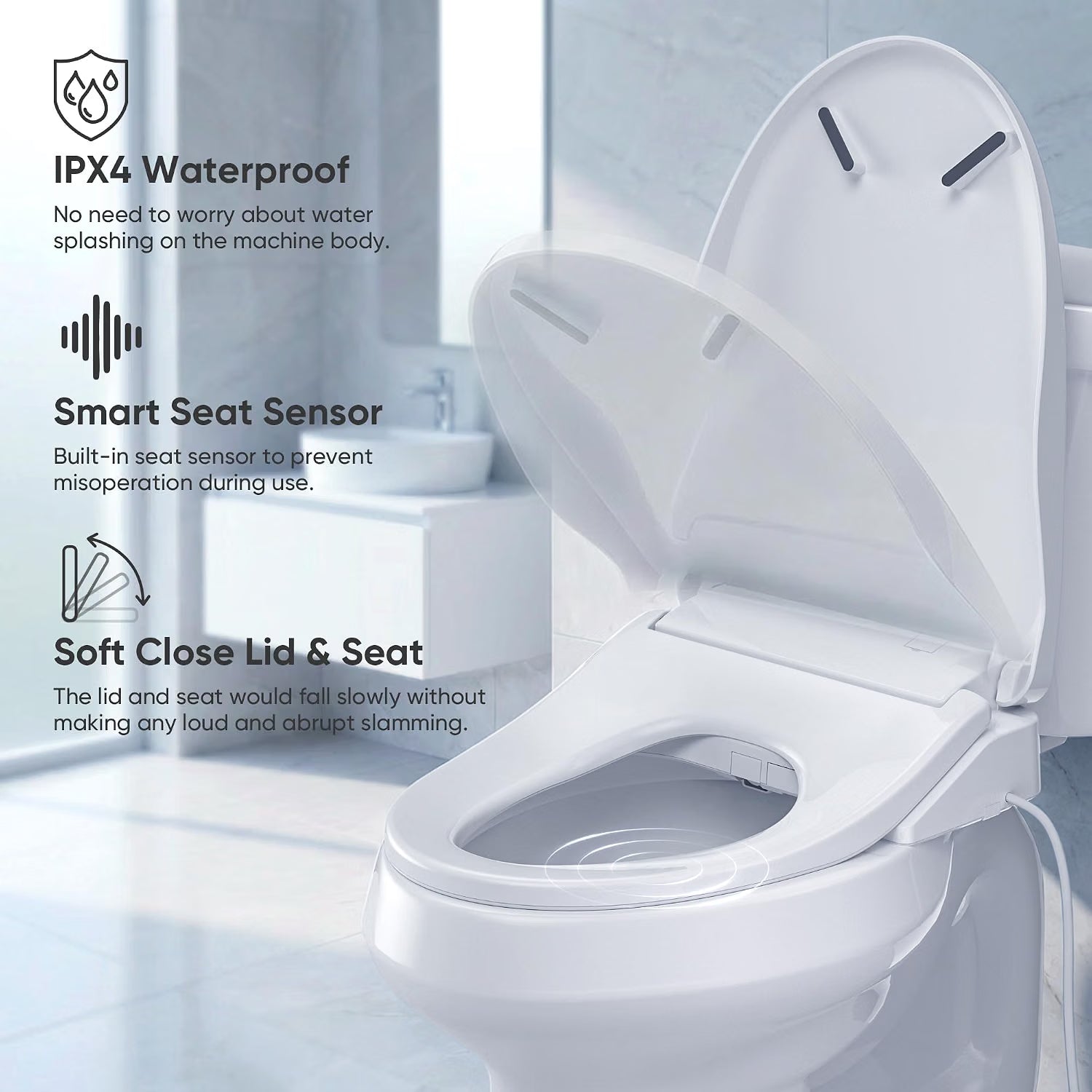 Demo Model /Unused BATHKITY Electric Bidet Toilet Seat-WLJG4-505V-US