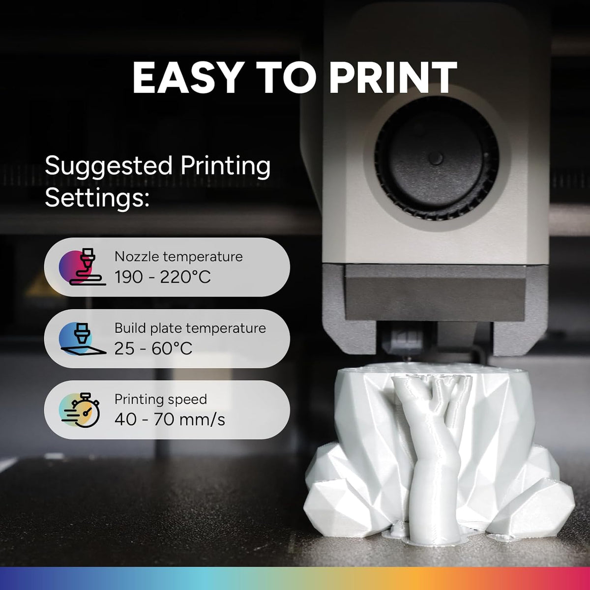 Case of 10 KG OVERTURE PLA Professional Filament 1.75mm, Professional 3D Printer Filament 1kg ASSORTED COLORS
