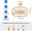 NEW ANWIO 15.8Inch Crystal Chandeliers Ceiling Lights, 3-Light Semi Flush Mount Ceiling