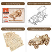 ROKR 3D Wooden Puzzle Scale Model Army Field Car Mechanical Model (MC701)