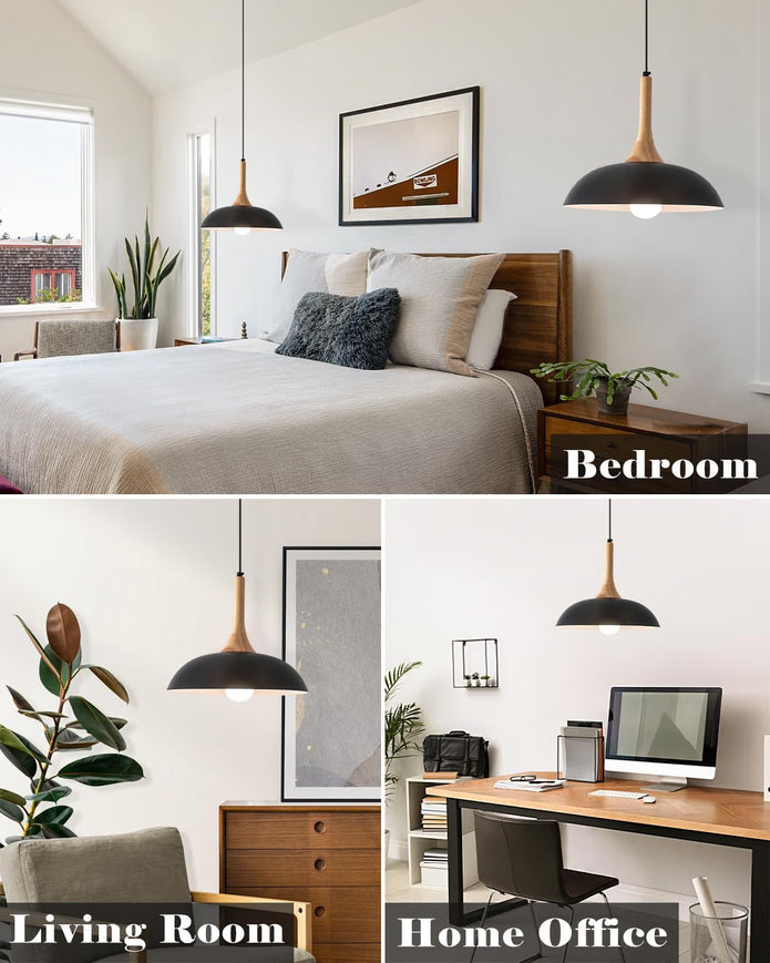 NEW GUIHUALOVE Black Pendant Lights Kitchen Island, Modern Pendant Light