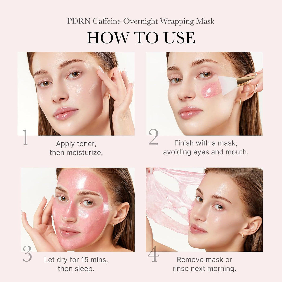 Medicube PDRN PINK CAFFEINE NIGHT WRAPPING MASK 75ML