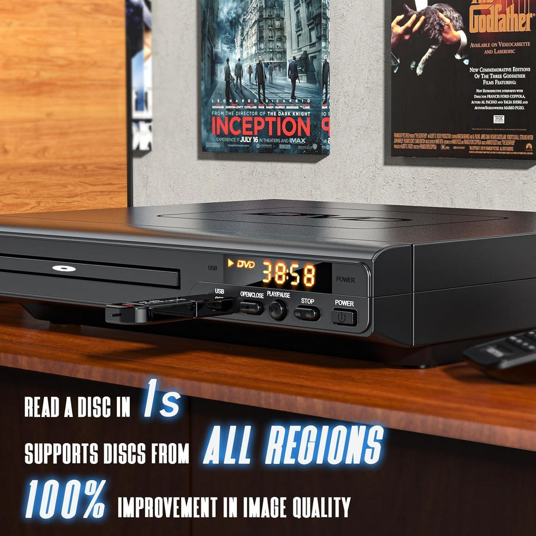 electcom PRO DVD Players for TV with HDMI,DVD Players Model ELC-1910