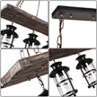 NEW Wood Retro Pendant Lighting Industrial Vintage Chandelier Black