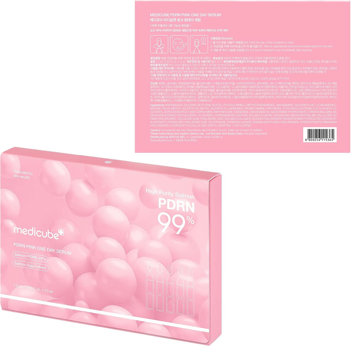 Medicube PDRN Pink One Day Serum (10 x 1.5ml)