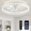 Linboro 20'' Ceiling Fans with Lights and Remote, Flush Mount Ceiling Fan ,new