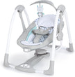 LIKE NEW Ingenuity ConvertMe 2-in-1 Compact Portable Automatic Baby Swing & Infant Seat, Battery-Powered Vibrations, Nature Sounds, 0-9 Months 6-20 lbs