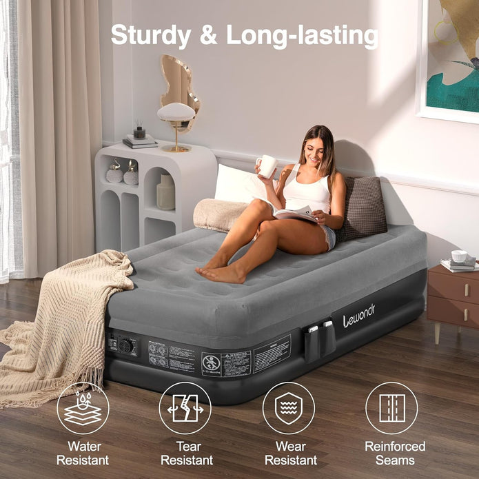 New/Open box Lewondr Twin Air Mattress with Built in Pump,18