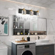 New /OPEN BOX Aipsun Crystal Vanity 3 Lights Black Bathroom Vanity Lighting Fixtures 3 Lights Modern Vanity Light
