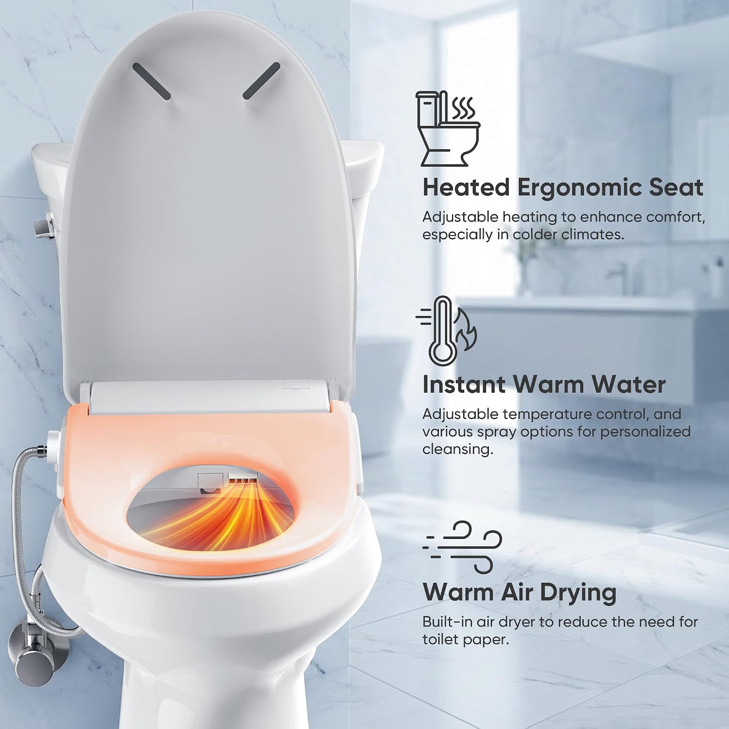 Demo Model /Unused BATHKITY Electric Bidet Toilet Seat-WLJG4-505V-US