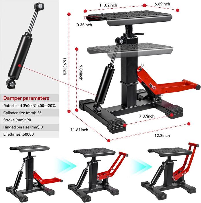 Used/like new Adjustable Dirt Bike Stand & Powersport Jack 1000LBS Capacity