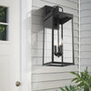 NEW Diyel Outdoor Lantern Wall Sconce Light, 24 Inch Tall  -RZ008L BK