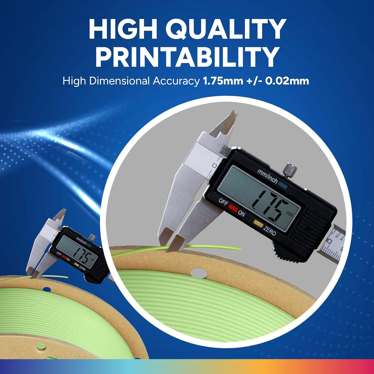Case of 10 KG OVERTURE PLA Professional Filament 1.75mm, Professional 3D Printer Filament 1kg ASSORTED COLORS