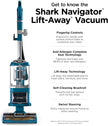 DEMO/ LIKE NEW Shark Navigator Lift-Away Vacuum, Self-Cleaning, HEPA, Teal, ZU503AMZ