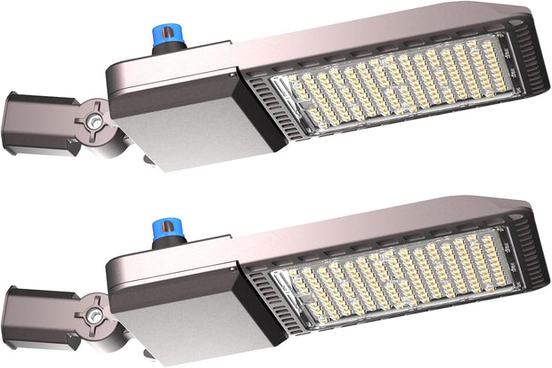 NEW /OPEN BOX Lightdot 240W Parking Lot Lighting 36000Lm (Eqv 1000W HM/HPS) 5000K LED IP65 Waterproof SlipFitter Mount LED Parking Lot Light-2 Pack