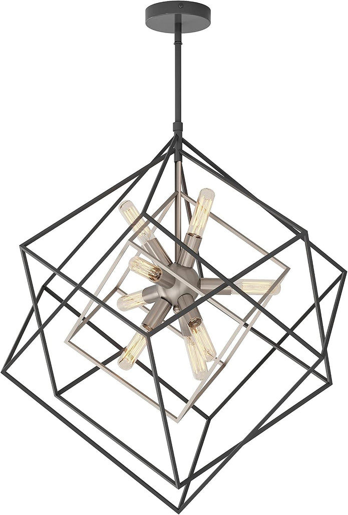 New Artika Modern Mid Century Chandelier Farmhouse Black and Silver