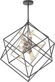 New Artika Modern Mid Century Chandelier Farmhouse Black and Silver