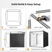 K&F CONCEPT 24x24“ Photo Studio Light Box, Portable Folding Photo Booth 40W LED Photo Background Shooting Tent Kit, CRI 97+ 3000K–5600K,
