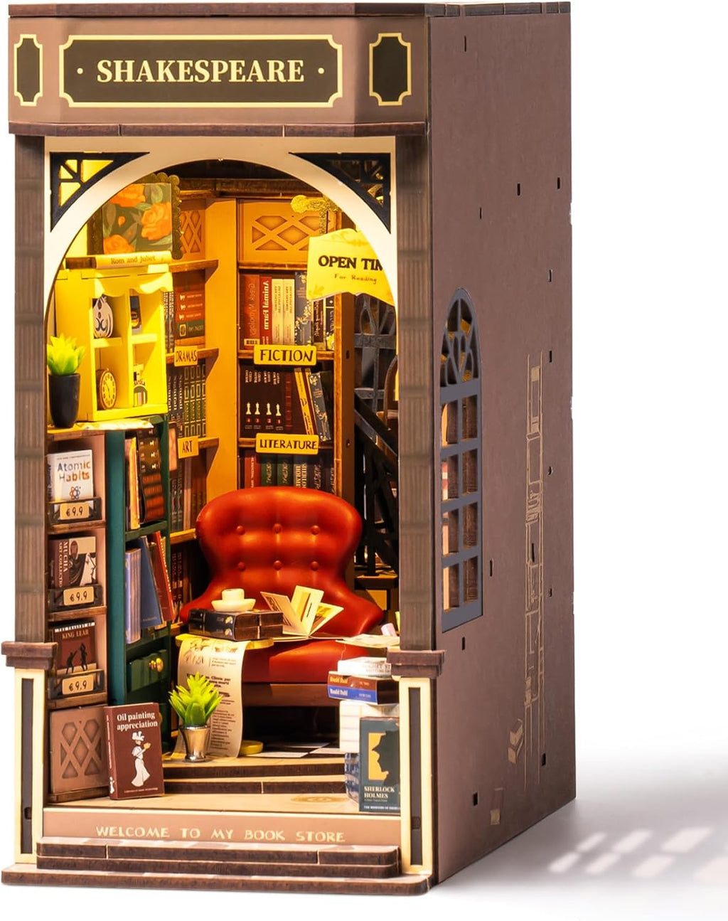 Rolife  3D Wooden Puzzle Bookstore House Miniature Kit (TGB07)