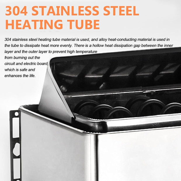 NEW/OPEN BOX elelife Sauna Heater - 3-9KW 220V/380V Stainless Steel Electric Sauna Stove(220v,9KW)