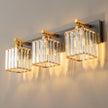NEW FDPBY Modern Bathroom Vanity Light 3-Lights  Black Gold Crystal