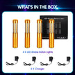4 Pieces LED Strobe Baton Lights Rechargeable LED Bottle