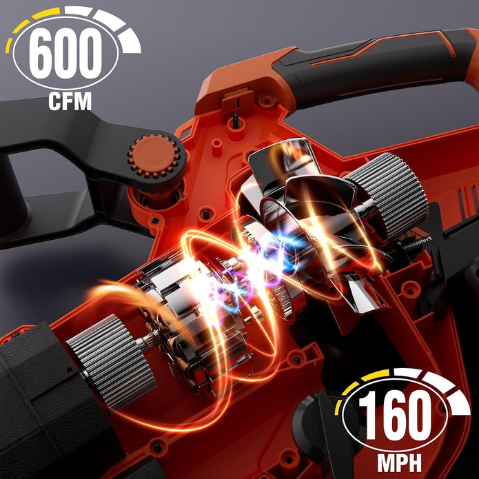 AIVOLT Leaf Blower Vacuum Mulcher, Cordless Leaf Vacuum3 IN 1  with 40L Bag 160MPH, 600CFM -H66162