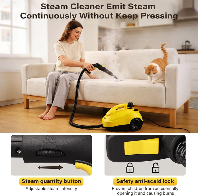 DEMO KROQO Multi-Purpose Steam Cleaner with 23 Accessories. Powerful steam cleaner SW618