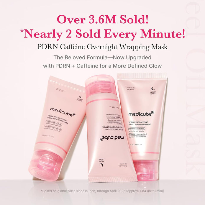 Medicube PDRN PINK CAFFEINE NIGHT WRAPPING MASK 75ML